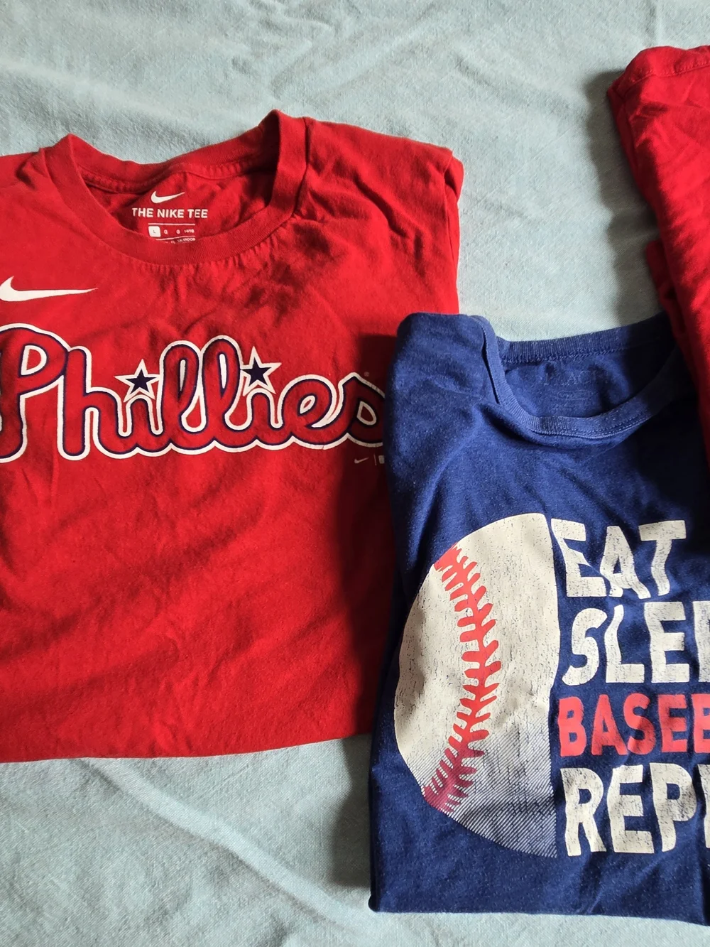 Kids 10/12 Baseball T-shirt Bundle Phillies Shirts